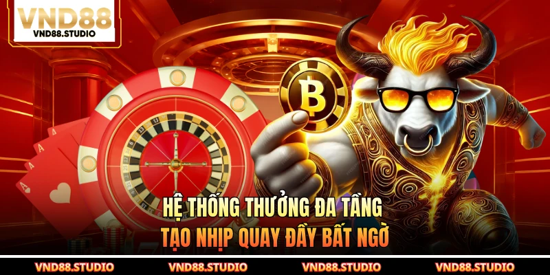 Hệ thống thưởng đa tầng tạo nhịp quay đầy bất ngờ