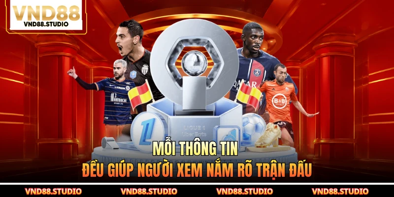 Mỗi thông tin đều giúp người xem nắm rõ trận đấu