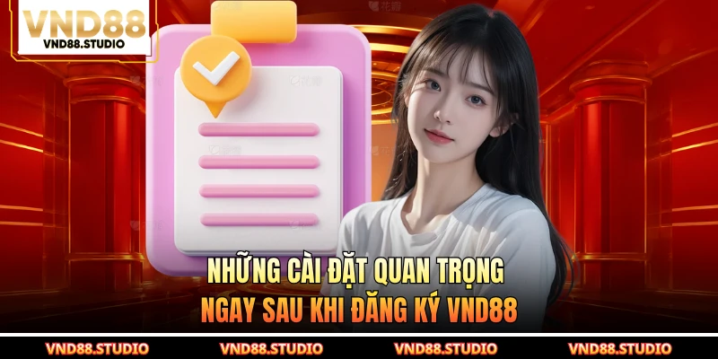 Những cài đặt quan trọng ngay sau khi đăng ký VND88