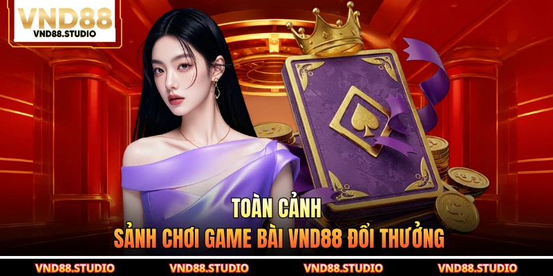 Toàn cảnh sảnh chơi game bài VND88 đổi thưởng